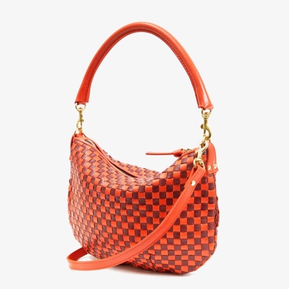 CLARE V PETIT MOYEN MESSENGER BAG in red NWT - Picture 5 of 6